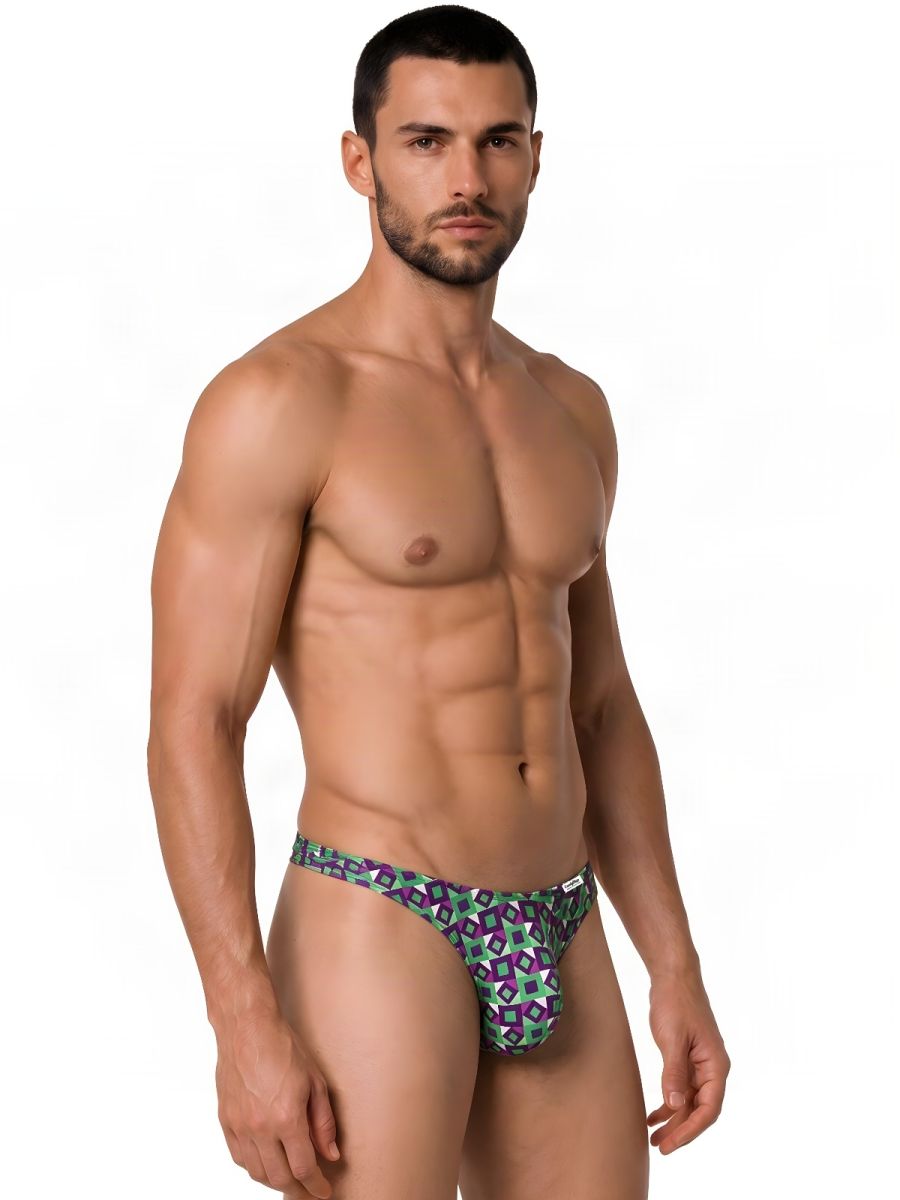 CandyMan Printed Thong - Printed Purple