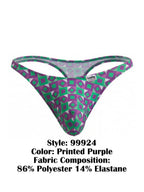 CandyMan Printed Thong - Printed Purple