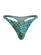 CandyMan Printed Thong - Printed Turquoise