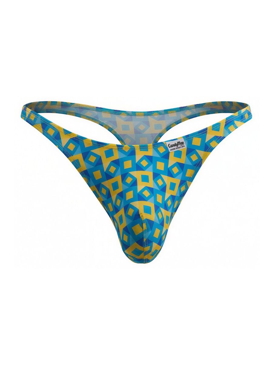 CandyMan Printed Thong - Printed Turquoise