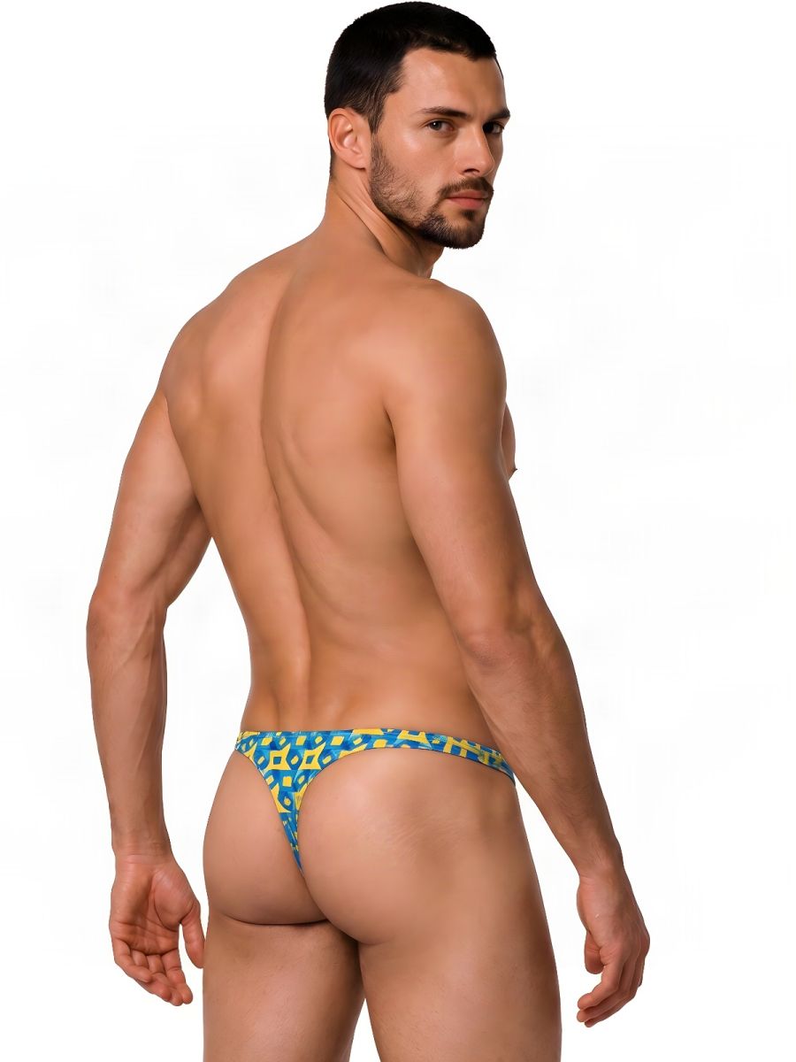 CandyMan Printed Thong - Printed Turquoise