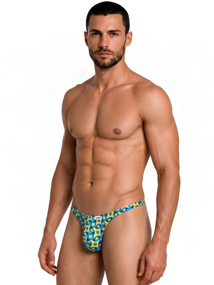 CandyMan Printed Thong - Printed Turquoise