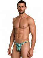 CandyMan Printed Thong - Printed Turquoise