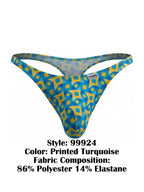 CandyMan Printed Thong - Printed Turquoise