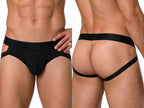 CandyMan Supportive Strappy Jockstrap - Black