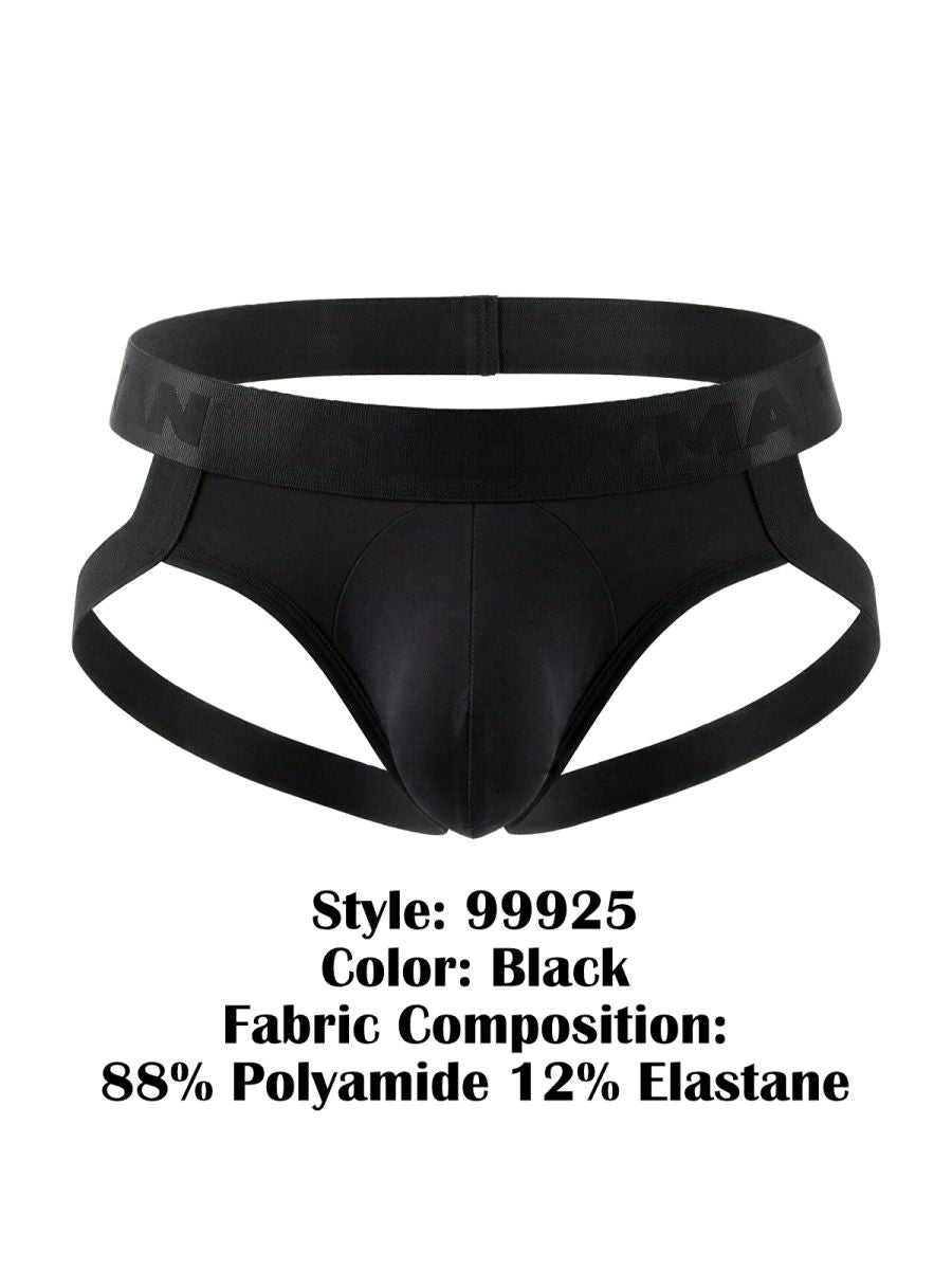 CandyMan Supportive Strappy Jockstrap - Black