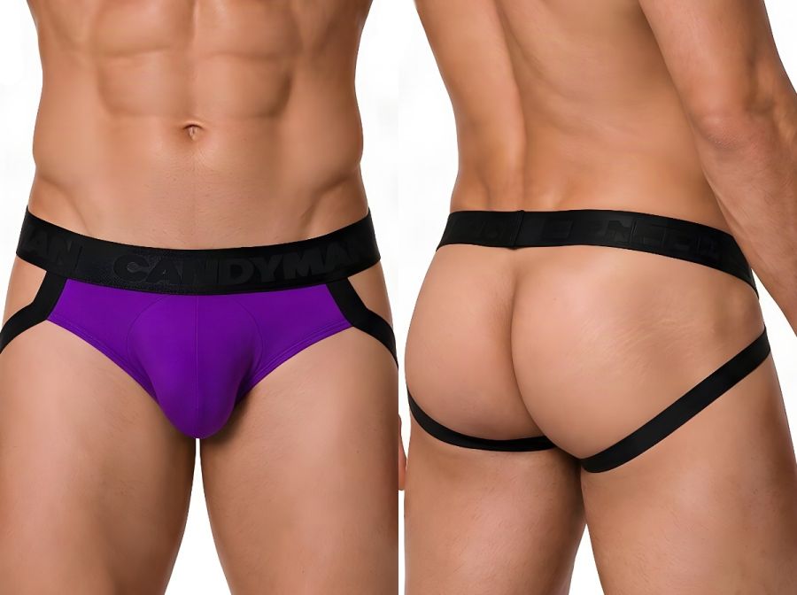 CandyMan Supportive Strappy Jockstrap - Orchid