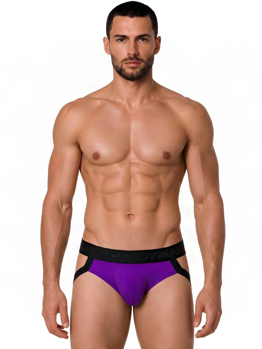 CandyMan Supportive Strappy Jockstrap - Orchid