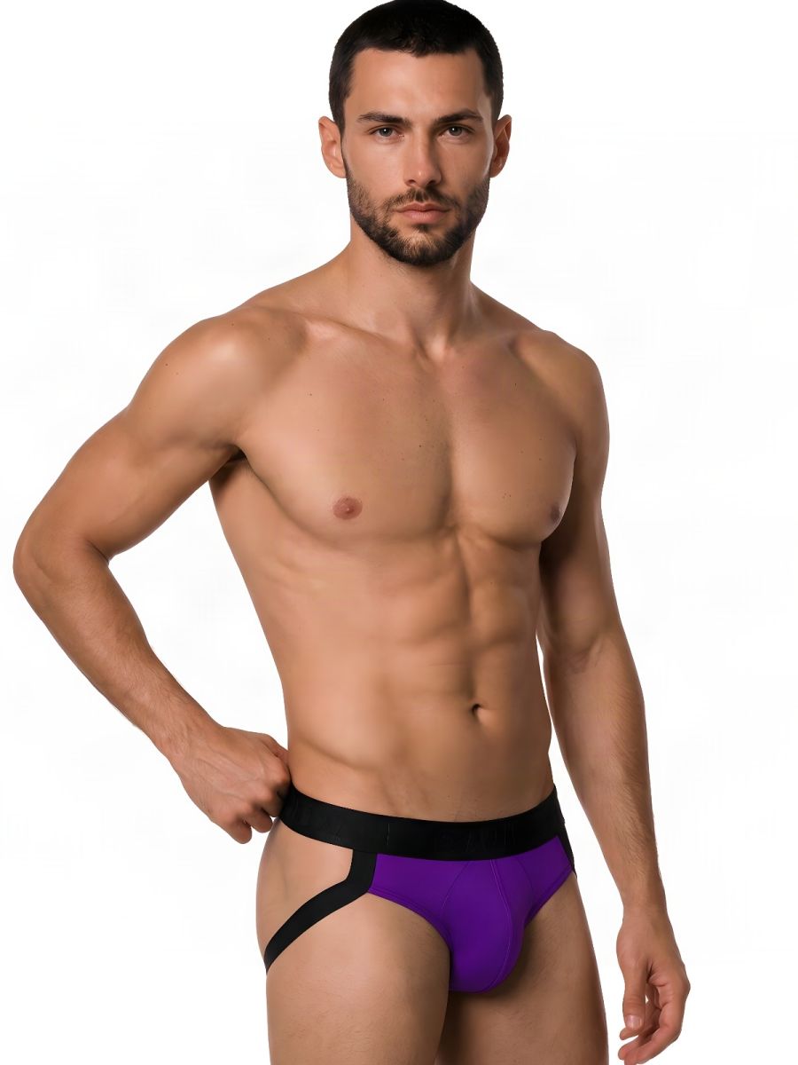 CandyMan Supportive Strappy Jockstrap - Orchid