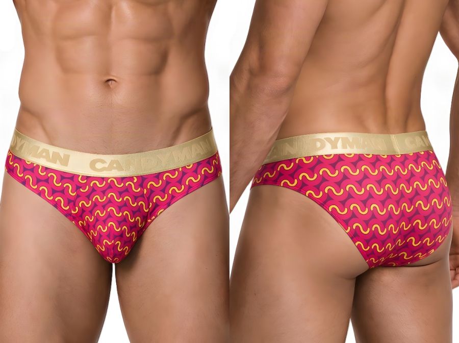 CandyMan Printed Briefs - Printed Pink