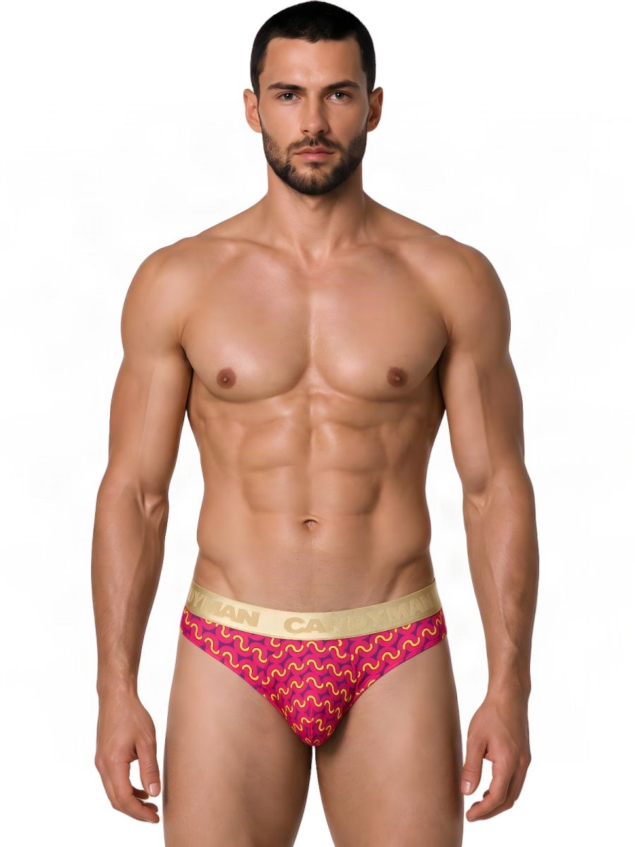 CandyMan Printed Briefs - Printed Pink