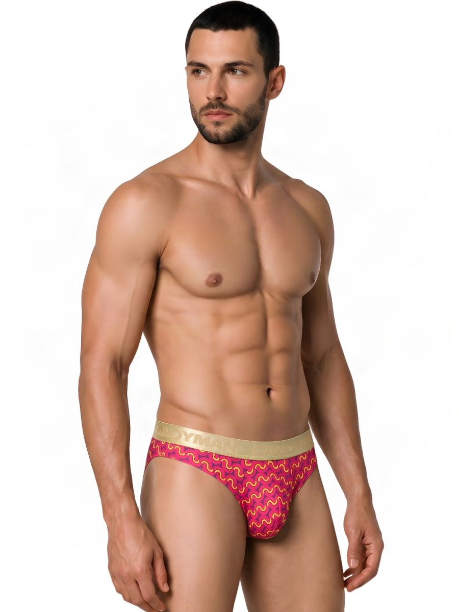 CandyMan Printed Briefs - Printed Pink