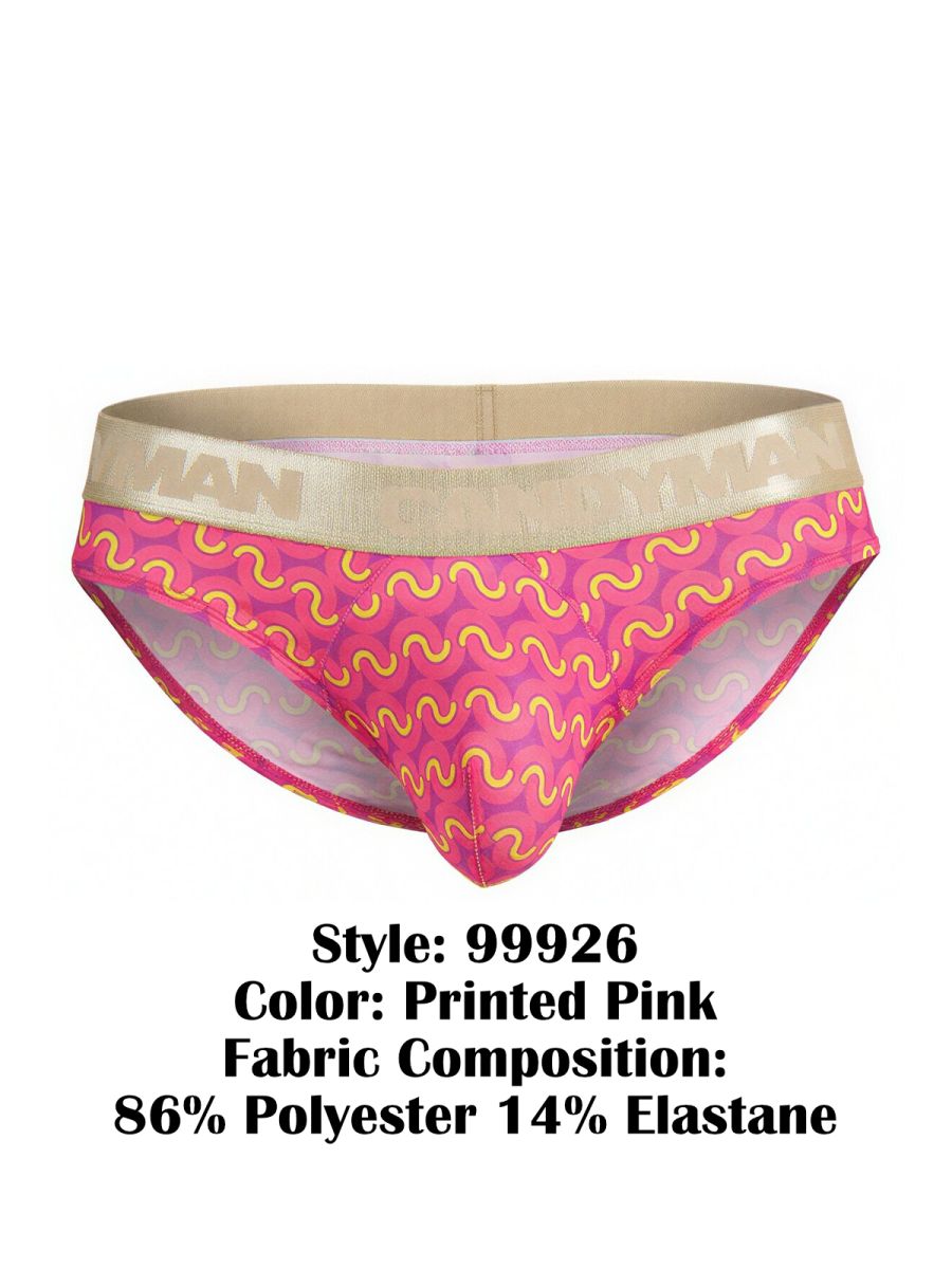 CandyMan Printed Briefs - Printed Pink