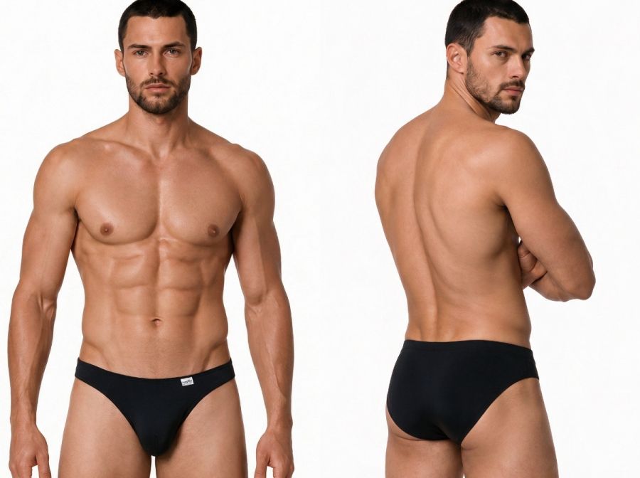 CandyMan Bikini Sleek Low Rise Brief - Black