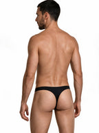 CandyMan Sleek Low Rise Thong - Black
