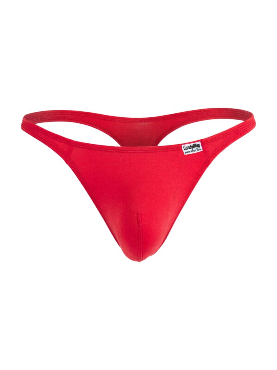 CandyMan Sleek Low Rise Thong - Red