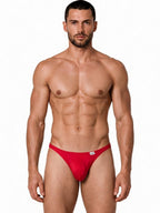CandyMan Sleek Low Rise Thong - Red