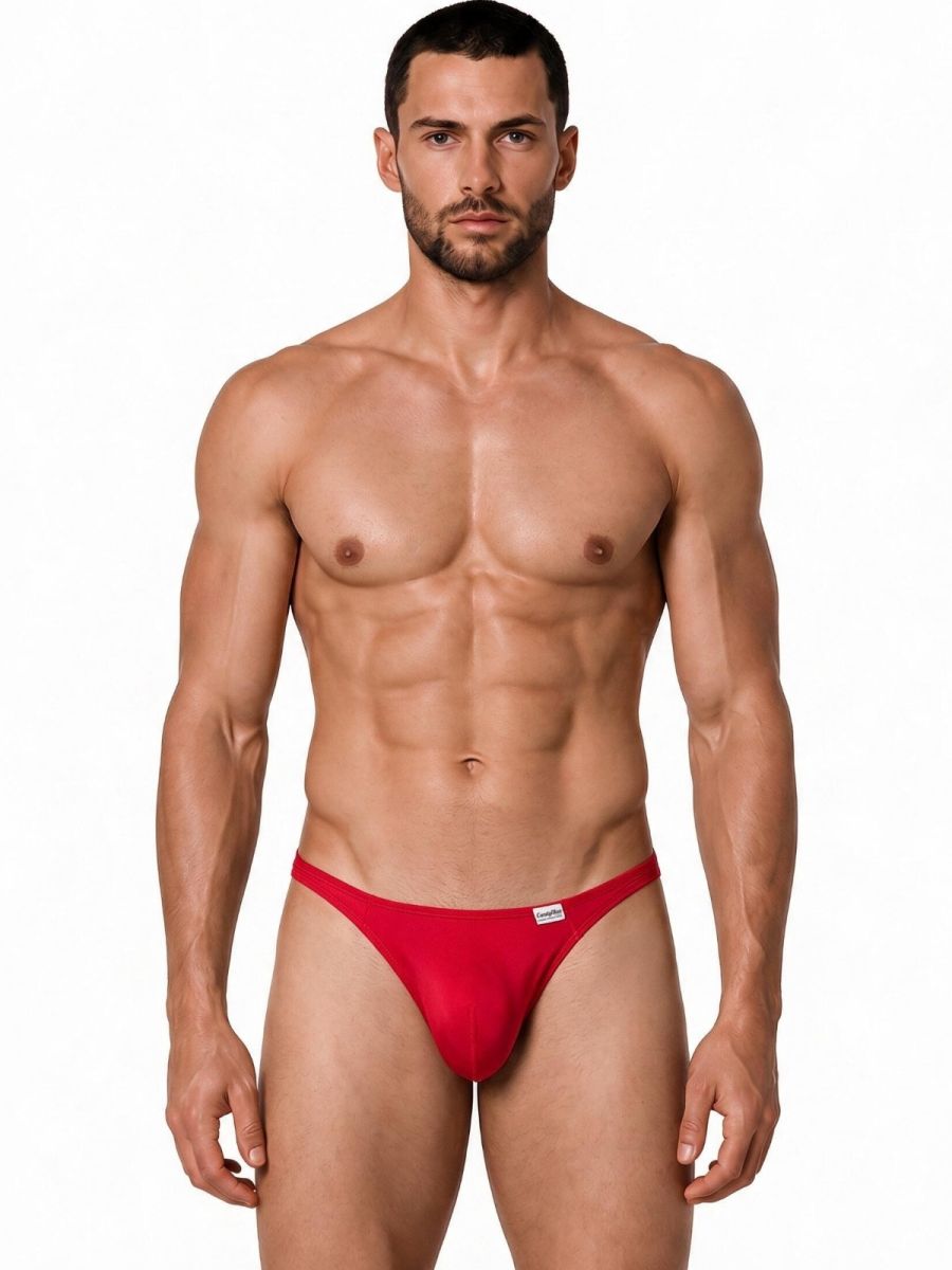 CandyMan Sleek Low Rise Thong - Red