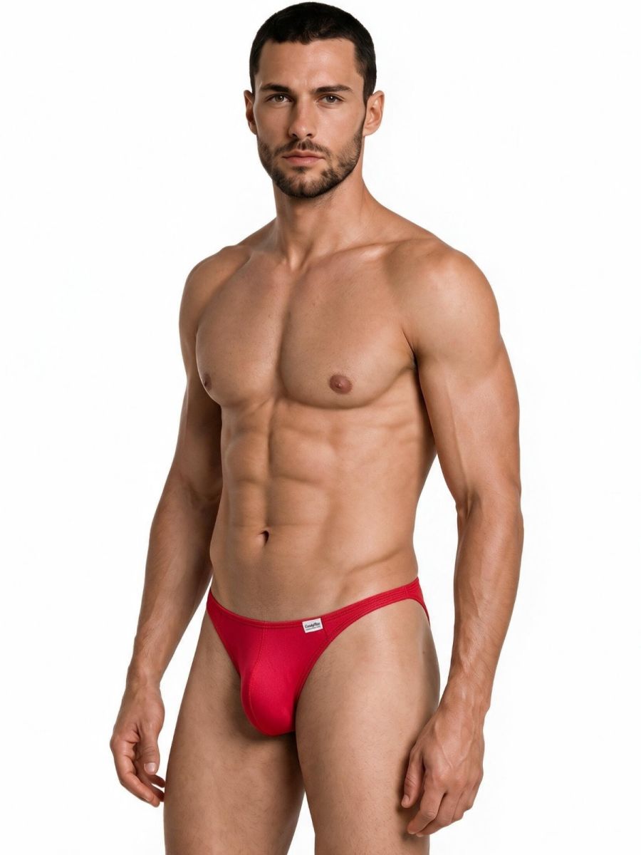 CandyMan Sleek Low Rise Thong - Red