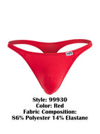 CandyMan Sleek Low Rise Thong - Red