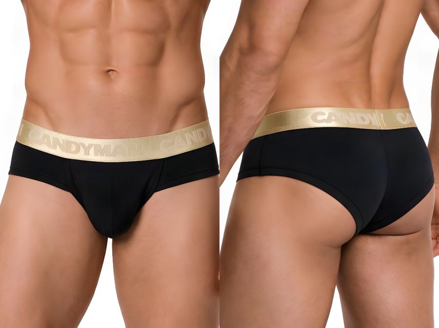 CandyMan Sleek Contour Briefs - Black