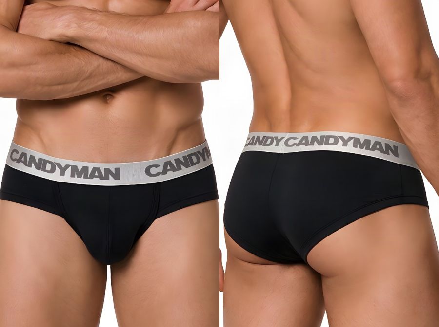 CandyMan Sleek Contour Briefs - Black
