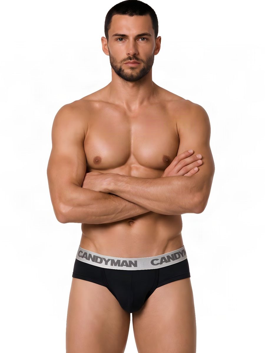 CandyMan Sleek Contour Briefs - Black