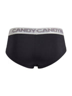 CandyMan Sleek Contour Briefs - Black-Silver