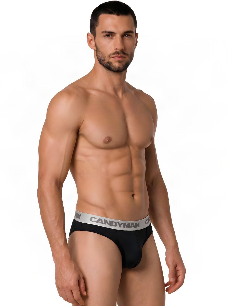 CandyMan Sleek Contour Briefs - Black