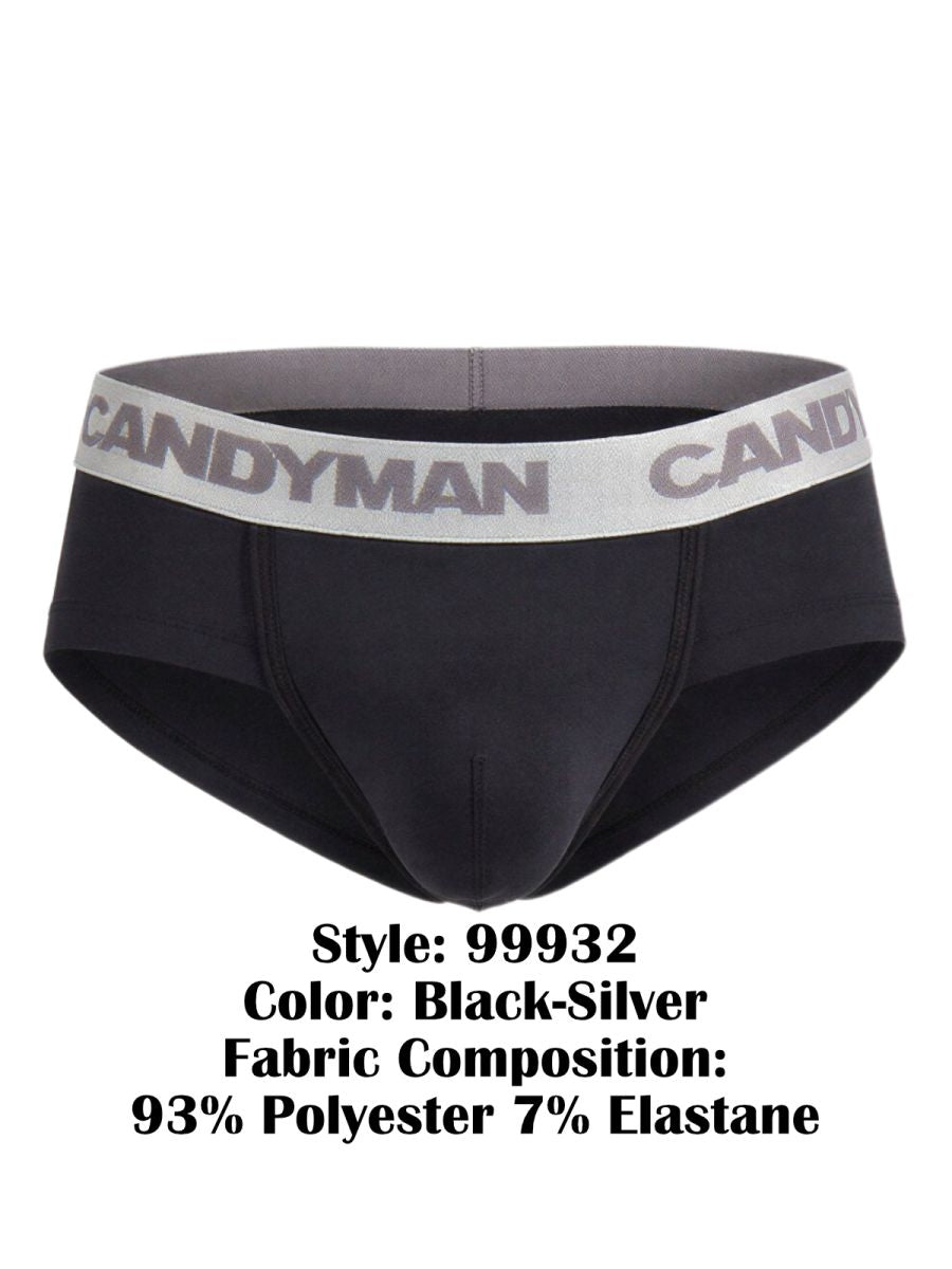 CandyMan Sleek Contour Briefs - Black