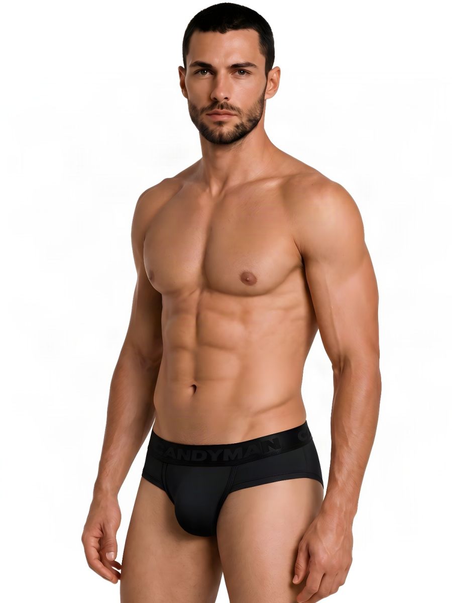 CandyMan Sleek Contour Briefs - Black