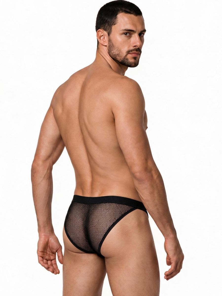 CandyMan Seductive Mesh Bikini - Black Mesh