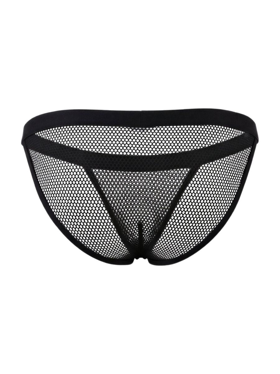 CandyMan Seductive Mesh Bikini - Black Mesh