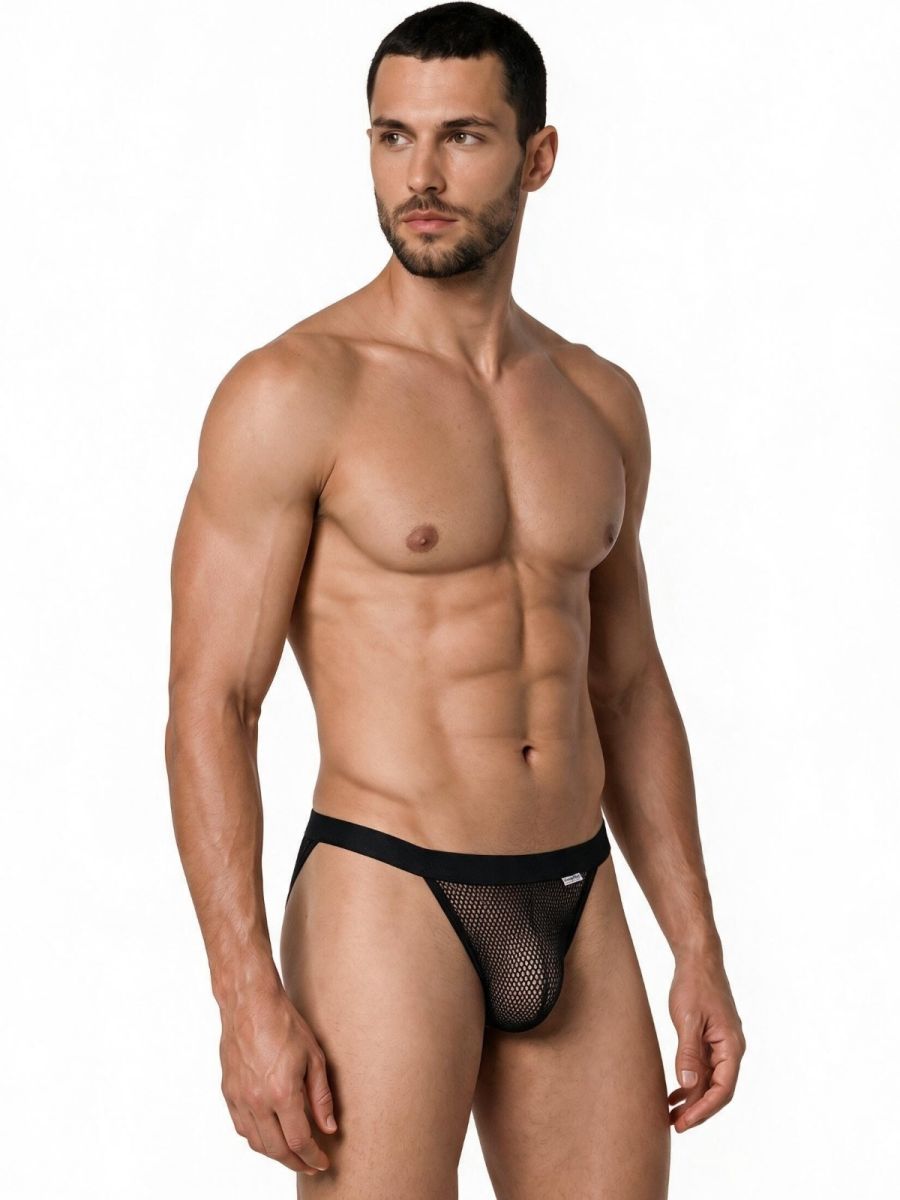 CandyMan Seductive Mesh Bikini - Black Mesh