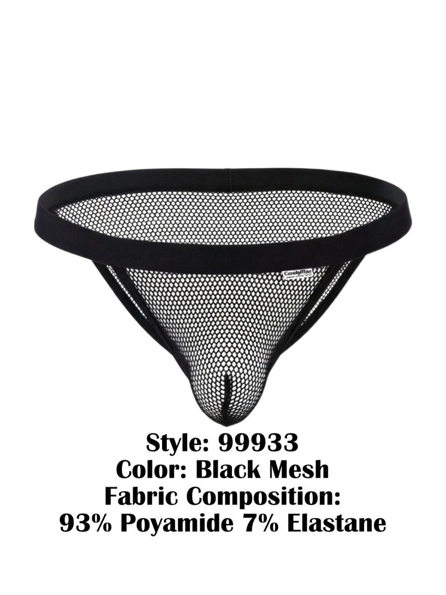CandyMan Seductive Mesh Bikini - Black Mesh