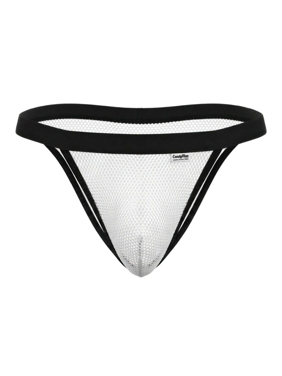 CandyMan Seductive Mesh Bikini - White Mesh