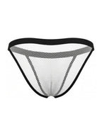 CandyMan Seductive Mesh Bikini - White Mesh