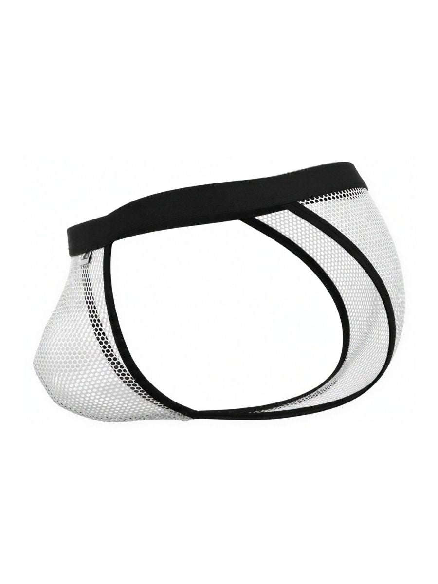 CandyMan Seductive Mesh Bikini - White Mesh