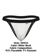 CandyMan Seductive Mesh Bikini - White Mesh