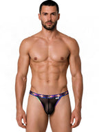 CandyMan Tropical Mesh Low Rise Briefs - Black