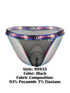 CandyMan Tropical Mesh Low Rise Briefs - Black
