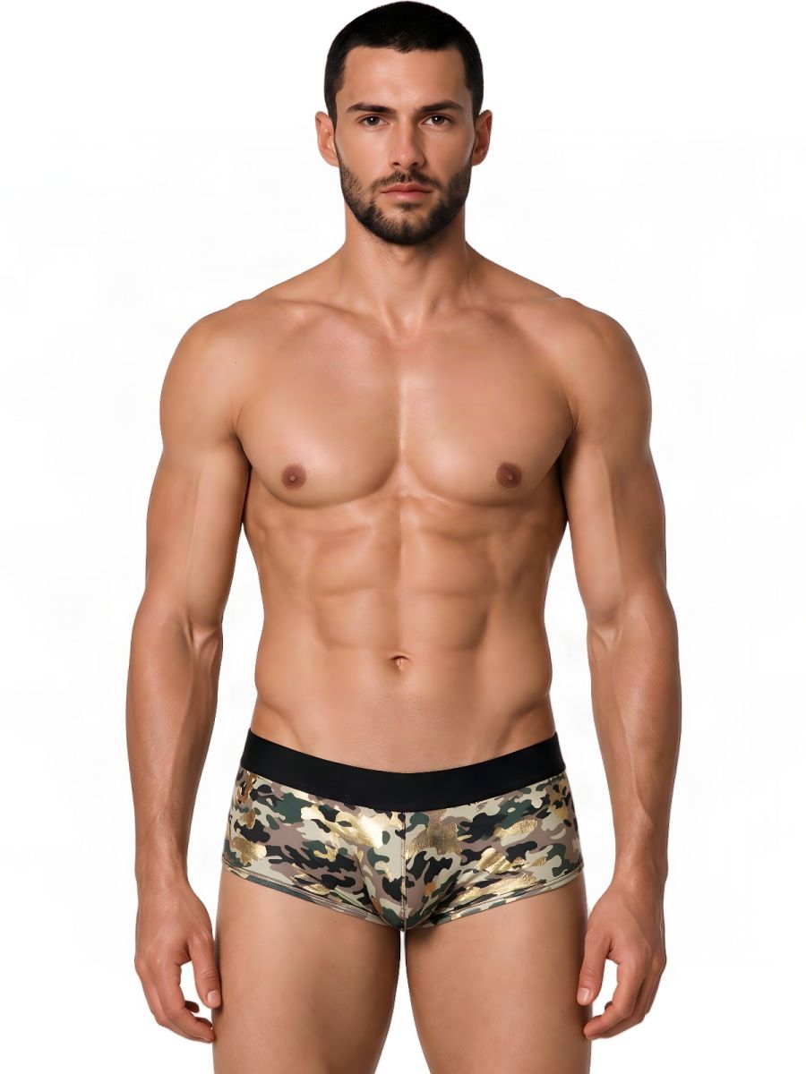CandyMan Supportive Contour Pouch Low Rise Trunks - Camo