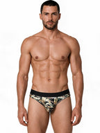 CandyMan Contoured Support Low Rise Briefs - Camo