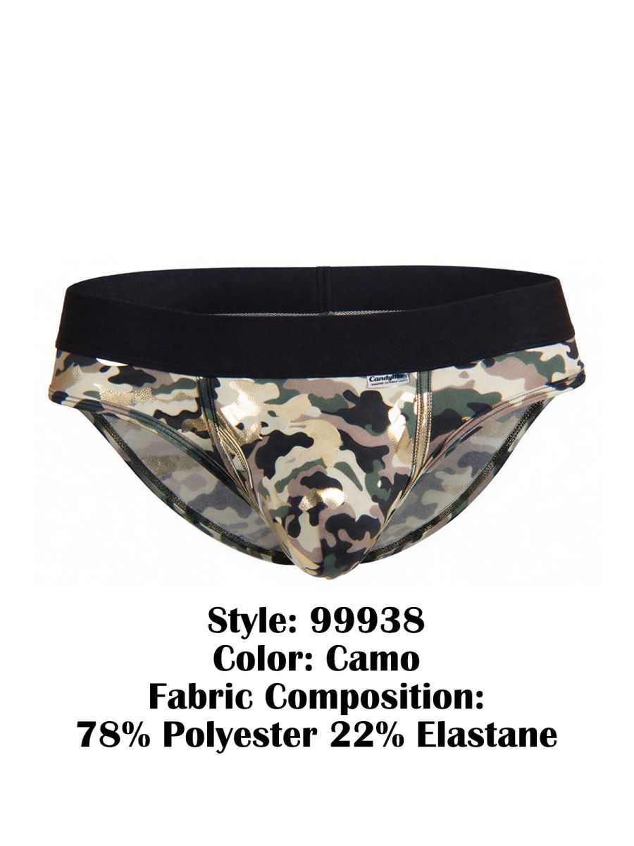 CandyMan Contoured Support Low Rise Briefs - Camo