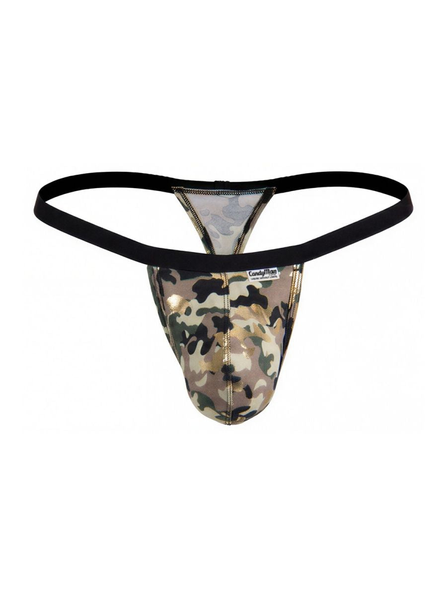 CandyMan Minimalist Low Rise Micro Thong - Camo