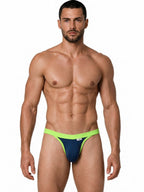 CandyMan Bikini Athletic Low Rise Brief - Navy