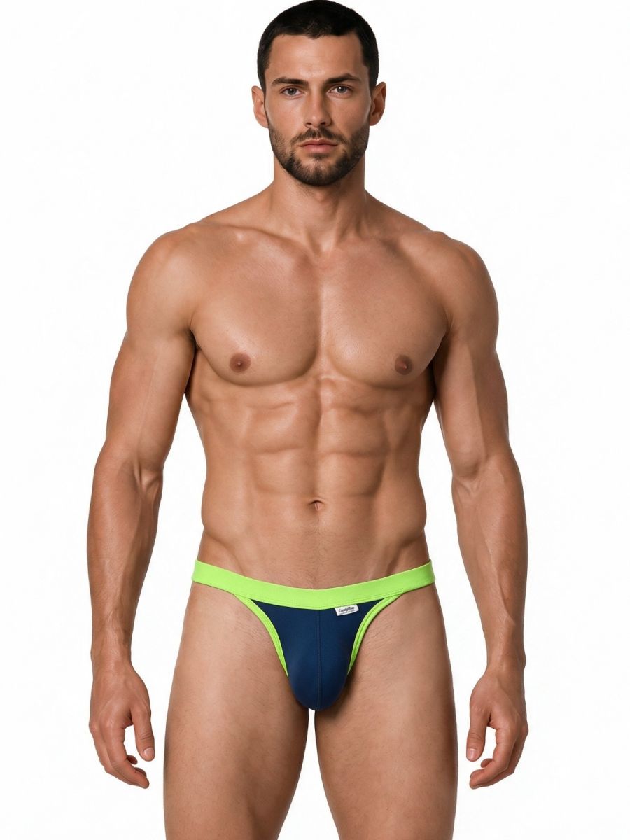 CandyMan Bikini Athletic Low Rise Brief - Navy