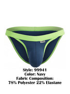CandyMan Bikini Athletic Low Rise Brief - Navy