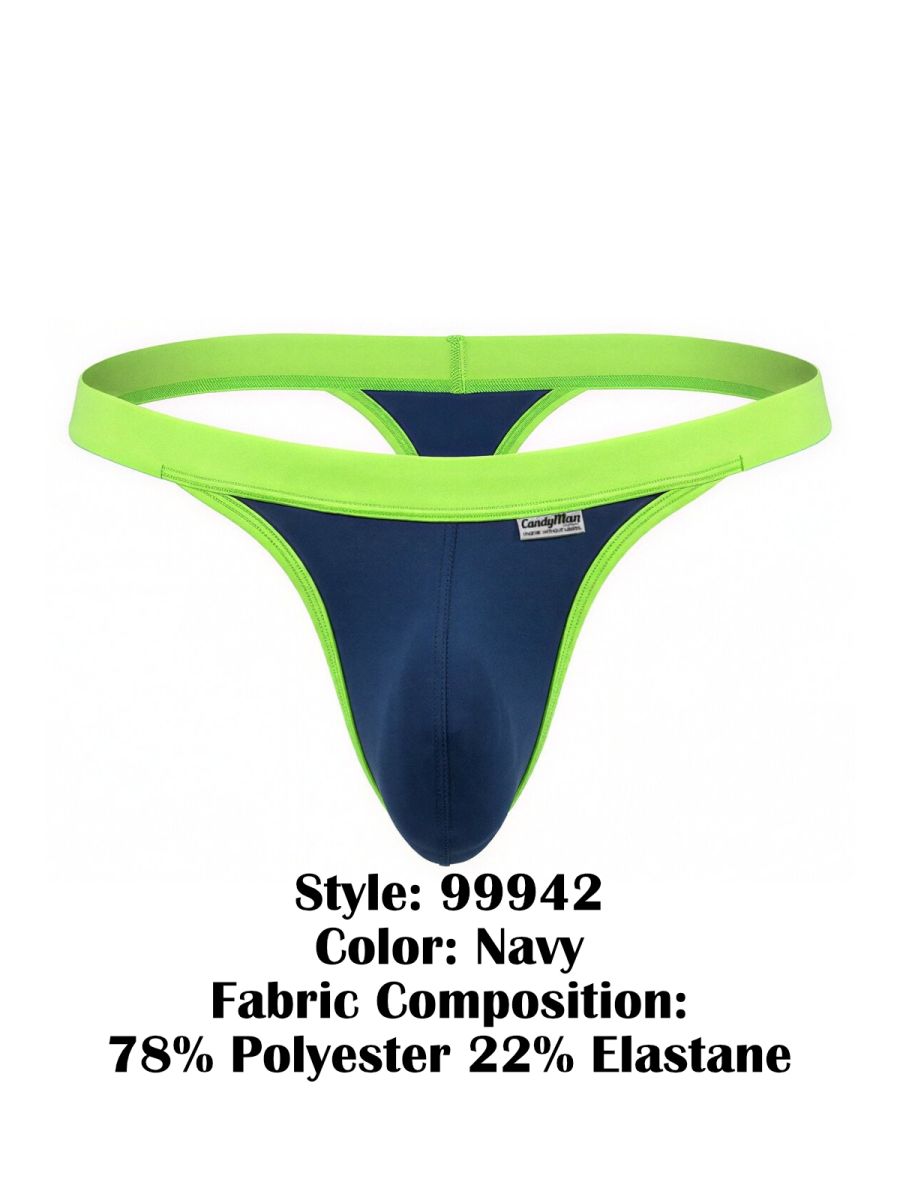 CandyMan Sporty Athletic Thong - Navy