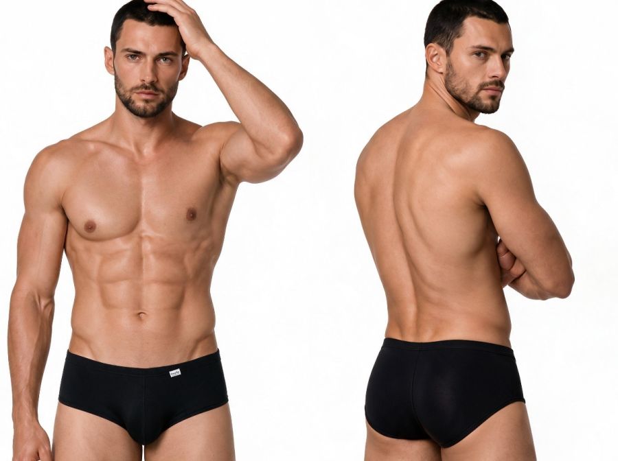 CandyMan Sleek Low Rise Trunks - Black